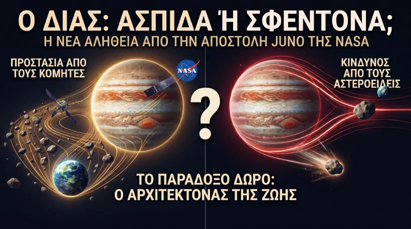 Δίας: Ο Αέριος Γίγαντας που Μας Σημαδεύει — και Ενίοτε Μας Πετυχαίνει