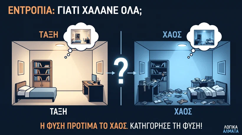 Γιατί το σπίτι είναι πάντα ακατάστατο; Η φυσική πίσω από την εντροπία