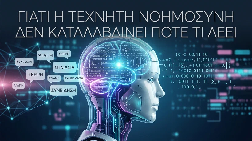 Γιατί η Τεχνητή Νοημοσύνη Δεν Καταλαβαίνει Ποτέ Τι Λέει — Και Γιατί Αυτό Είναι Επικίνδυνο