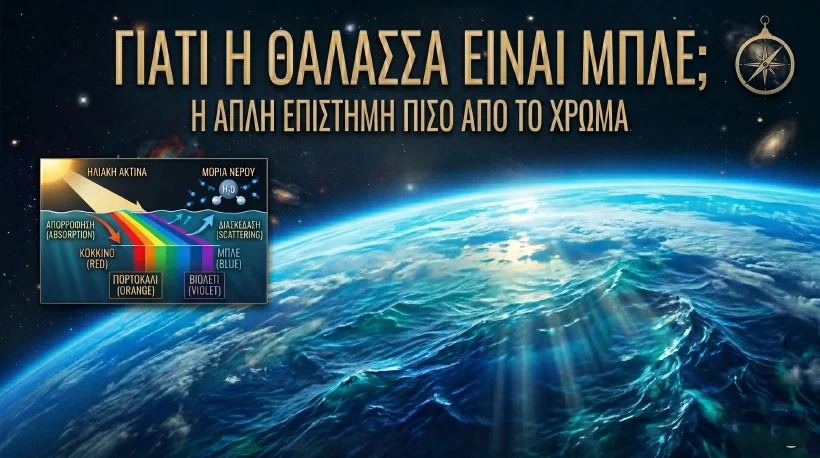 Γιατί η Θάλασσα Είναι Μπλε; Η Απλή Επιστήμη Πίσω από το Χρώμα